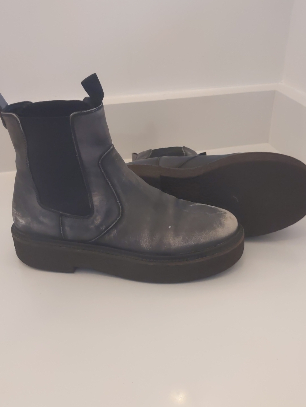 Free People Black Platform Chelsea Boot